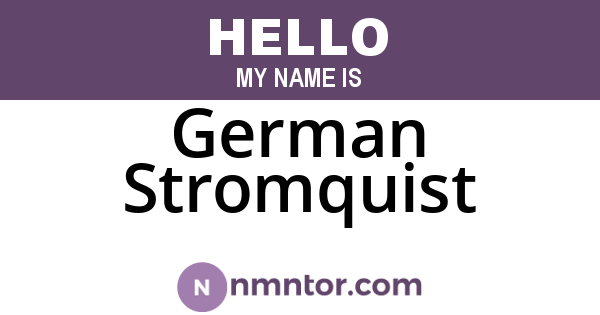 German Stromquist