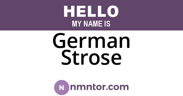 German Strose