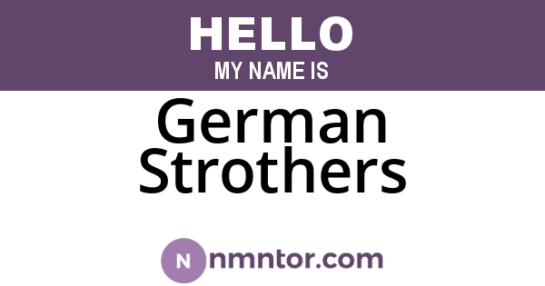 German Strothers