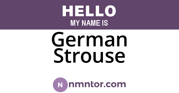 German Strouse