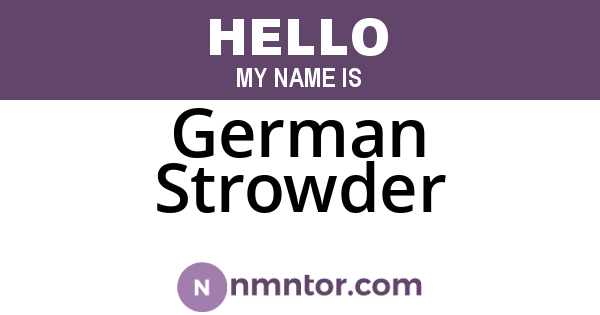 German Strowder