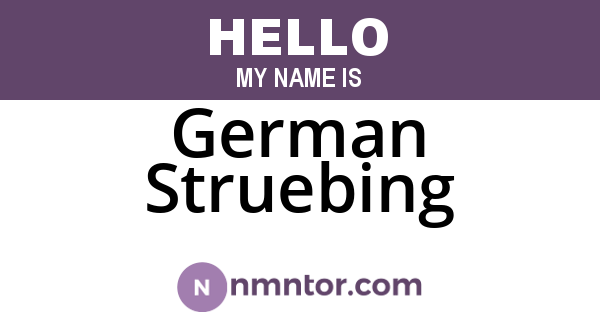 German Struebing
