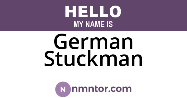 German Stuckman