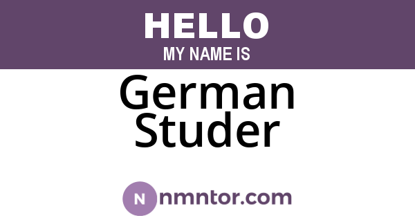 German Studer