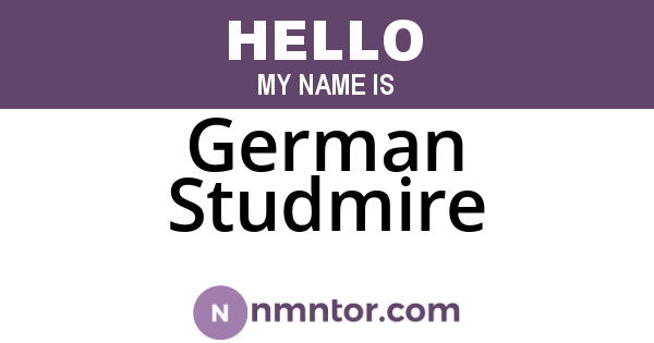 German Studmire