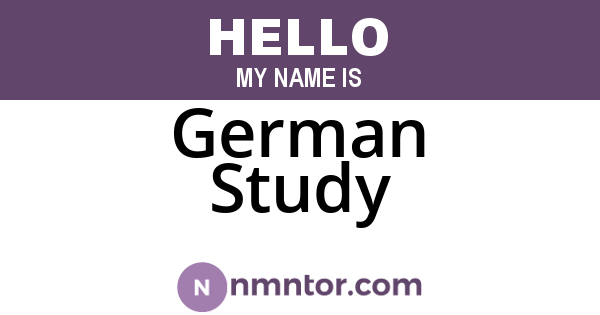 German Study