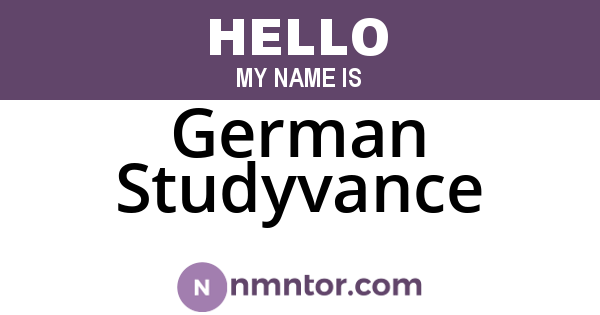 German Studyvance