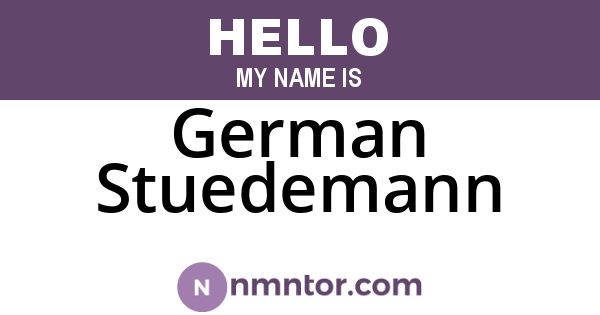 German Stuedemann