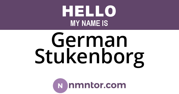 German Stukenborg