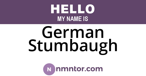German Stumbaugh
