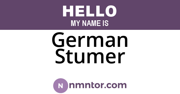 German Stumer