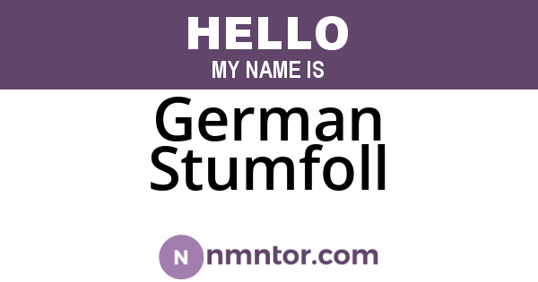 German Stumfoll
