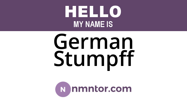 German Stumpff