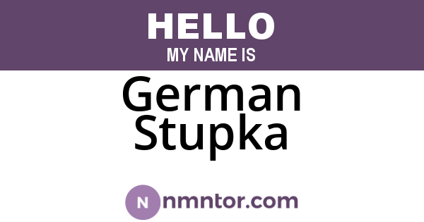 German Stupka