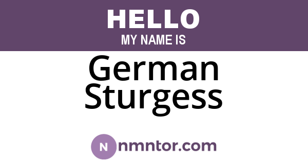 German Sturgess