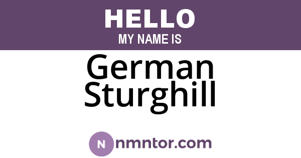 German Sturghill