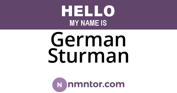 German Sturman