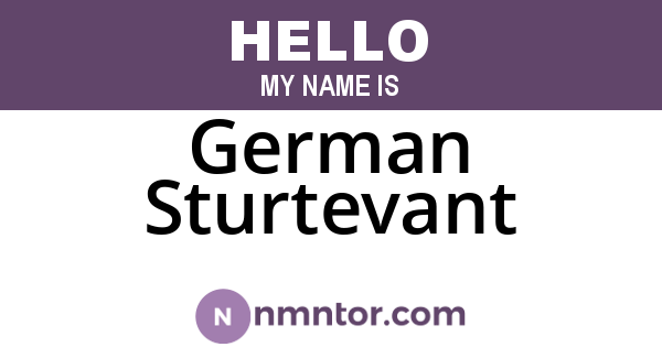 German Sturtevant