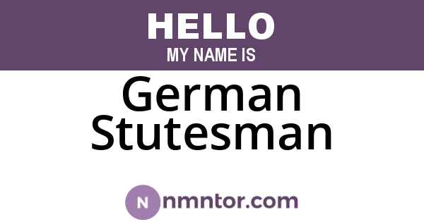 German Stutesman
