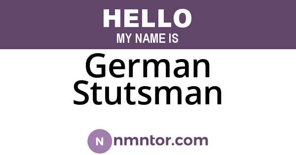 German Stutsman