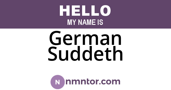 German Suddeth
