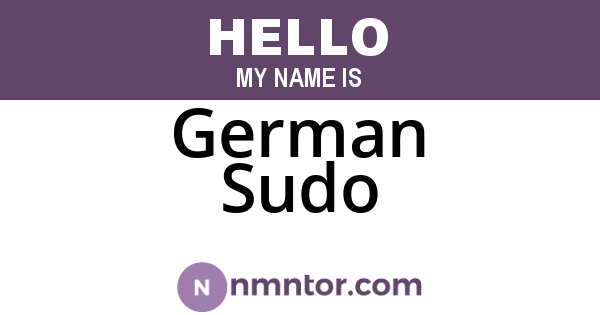 German Sudo