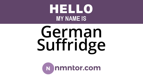 German Suffridge
