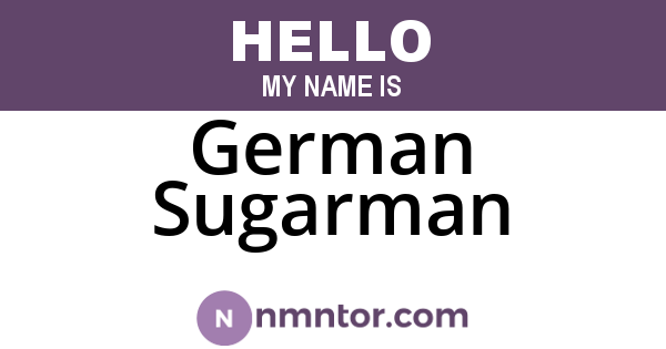 German Sugarman