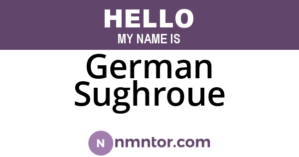 German Sughroue