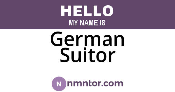 German Suitor