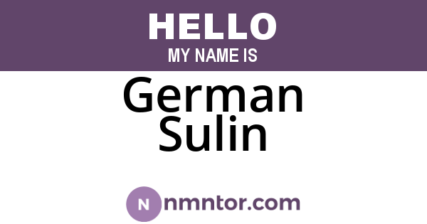 German Sulin