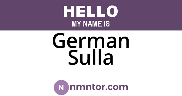 German Sulla