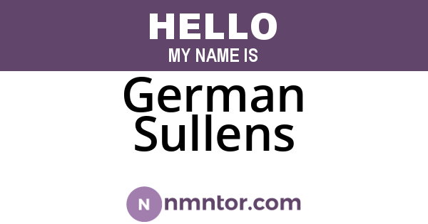 German Sullens