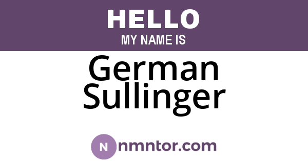 German Sullinger
