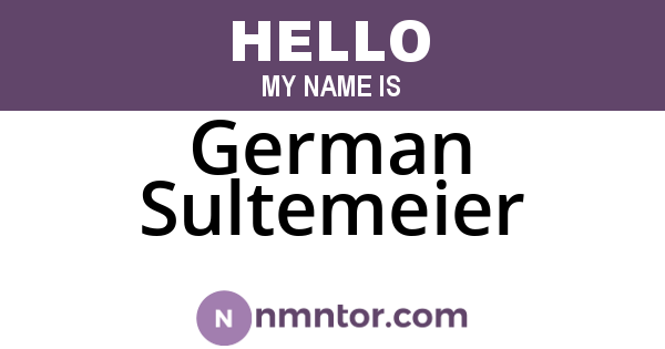 German Sultemeier