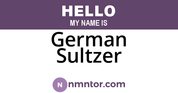 German Sultzer