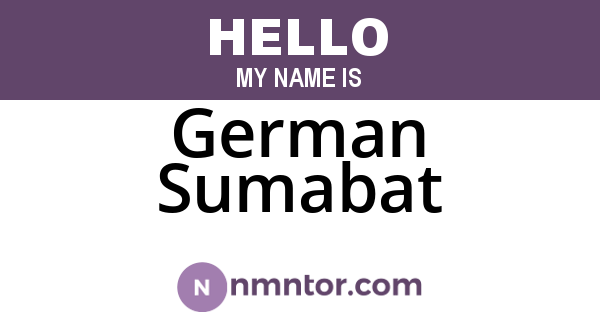 German Sumabat