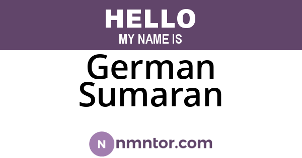 German Sumaran