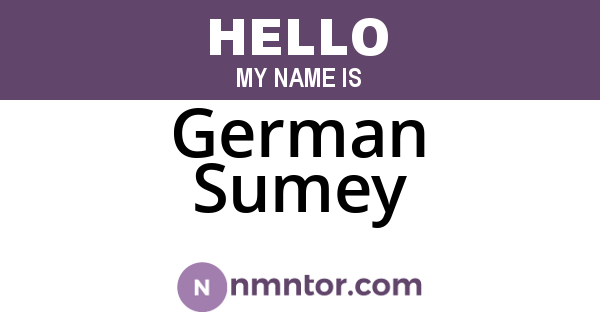 German Sumey