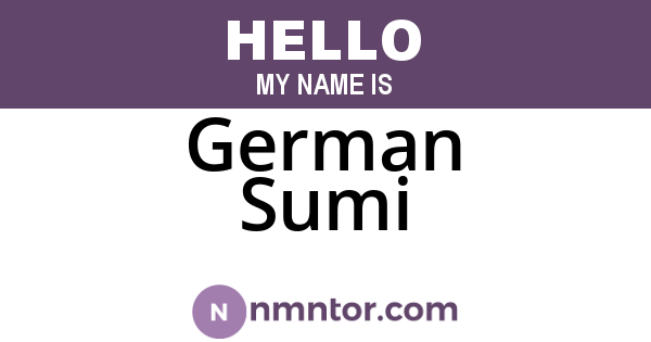 German Sumi