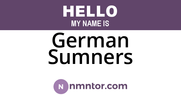 German Sumners