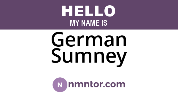 German Sumney