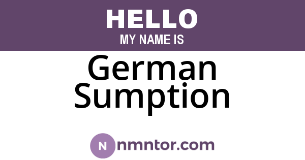 German Sumption