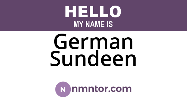 German Sundeen