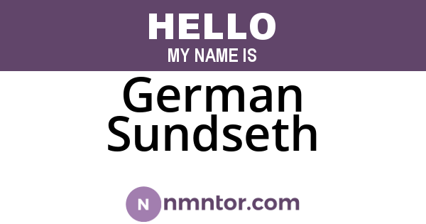 German Sundseth