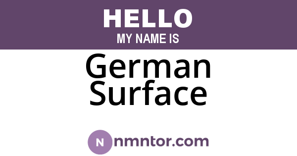 German Surface