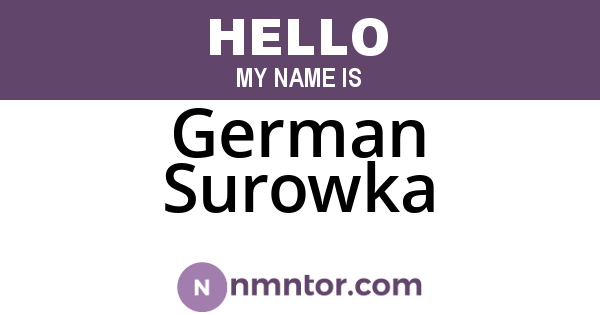 German Surowka