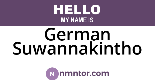 German Suwannakintho