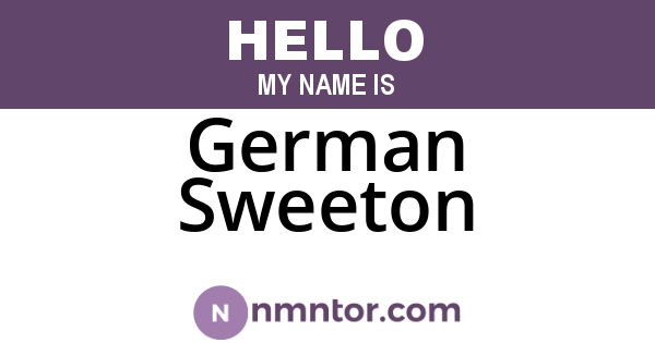 German Sweeton