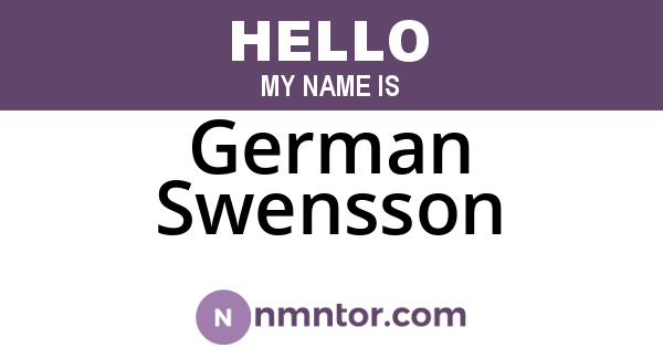 German Swensson